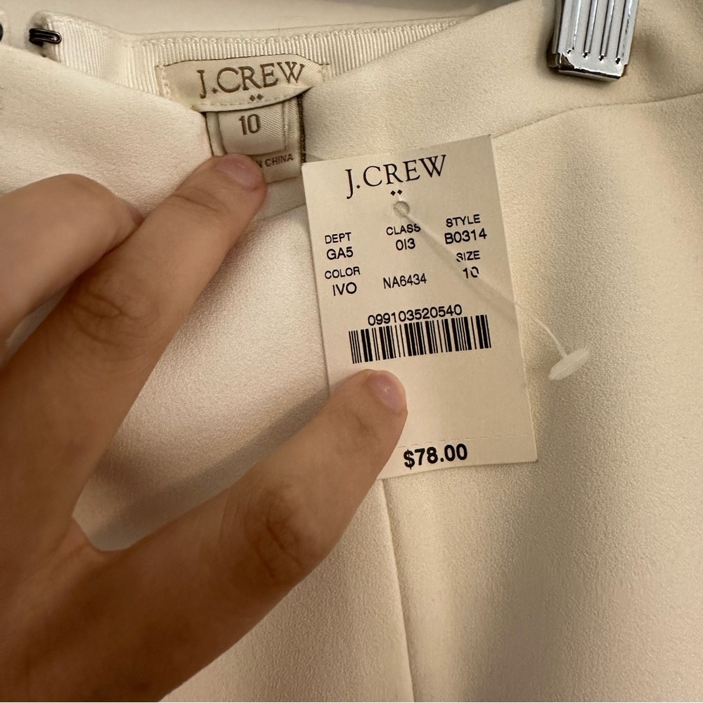 NWT J.Crew White Fit & Flare Skirt - Picture 3 of 4